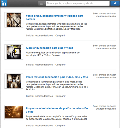 Algunos de nuestros servicios en LindekIn