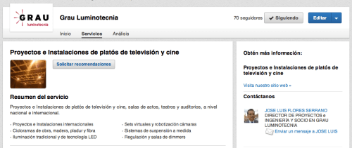 Ejemplo de un servicio/producto