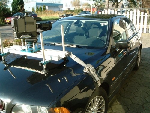 Montaje en el capó con plataforma corta