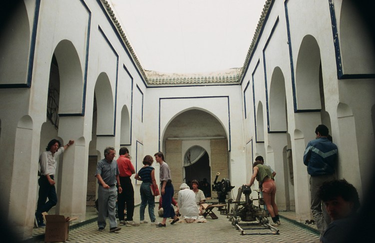 1987, rodaje de Daniya con el palio gigante